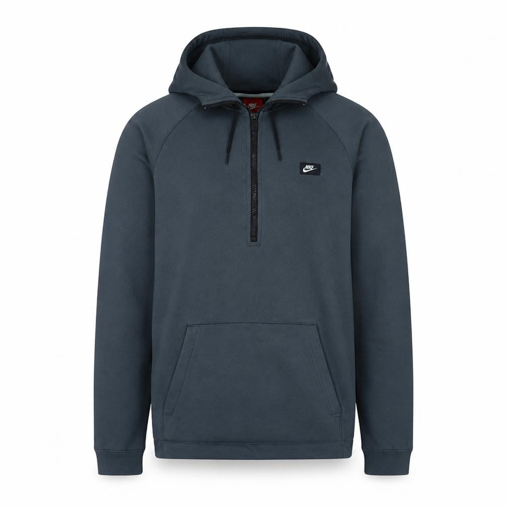 Nike Men's Grey 1/2 Zip Fleece Hoodie S Regular Fit Sportswear