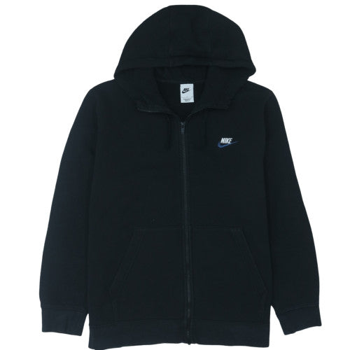 Nike Men's Black Full Zip Hoodie L Fleece Sports Casual