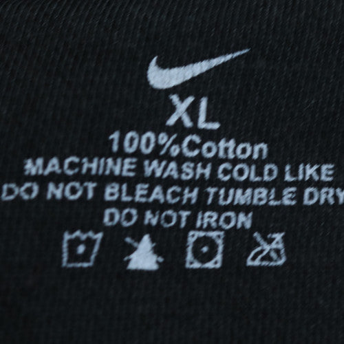 Nike Men's Black XL Full Zip Hoodie Cotton Sportswear