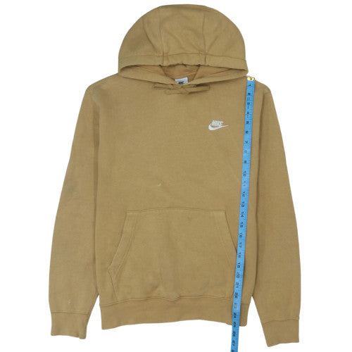 Nike Men's Beige Pullover Hoodie M Regular Fit Fleece