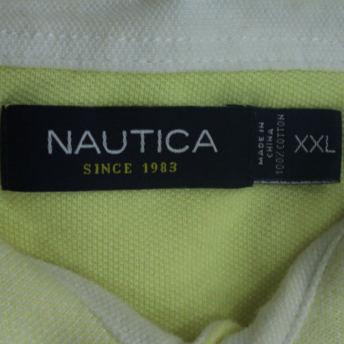Nautica Men’s Blue Striped 2XL Cotton Polo Shirt