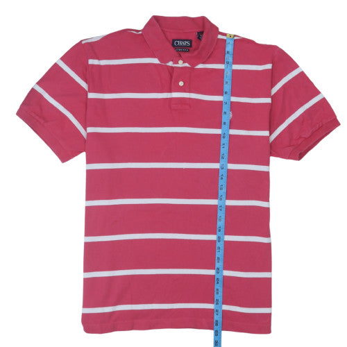 Chaps Men's Pink Striped Stretch Polo Shirt XL Cotton