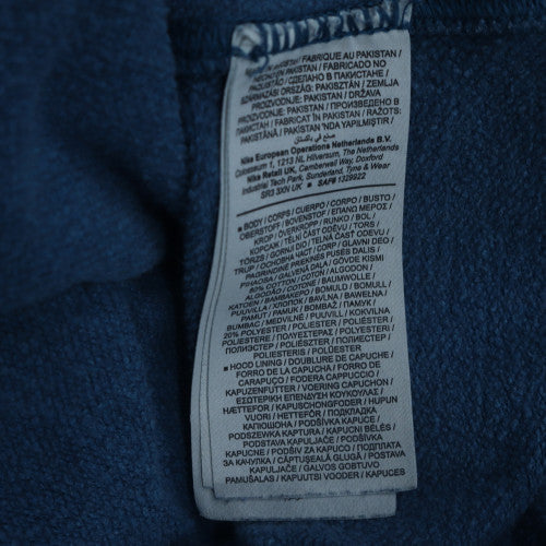 Nike Men Blue Pullover Hoodie S Fleece Logo Sportswear
