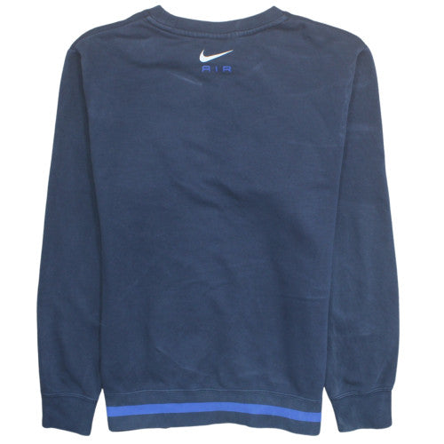 Nike Men’s Blue Pullover Sweatshirt Small Crew Neck Graphic Print