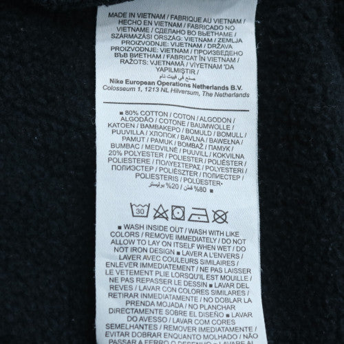 Nike Men's Black Large Crew Neck Cotton Sweatshirt with Logo