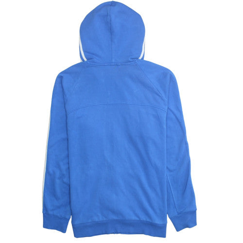 Adidas Mens Blue Full Zip Hoodie Size L Cotton Polyester Essentials