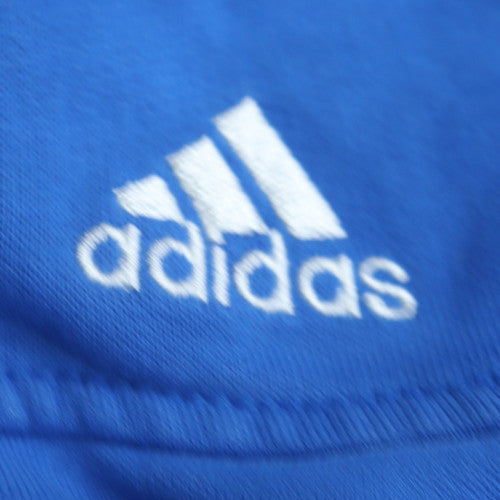 Adidas Mens Blue Full Zip Hoodie Size L Cotton Polyester Essentials