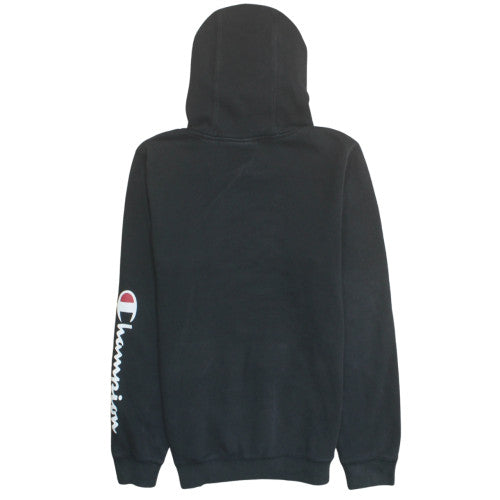 Champion Boys Black Pullover Hoodie Youth 16 Embroidered Logo Cotton Blend
