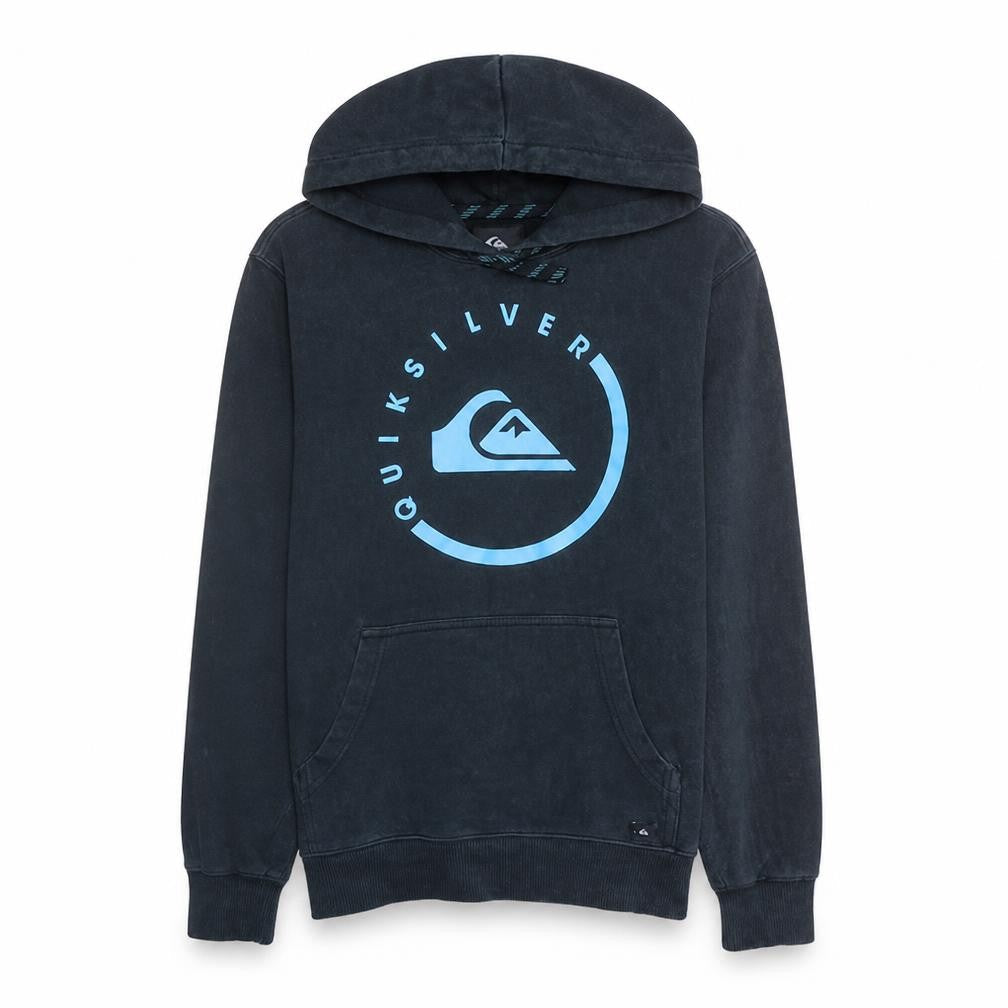 Quiksilver Men’s Black Pullover Hoodie Small Regular Fit Surf Style