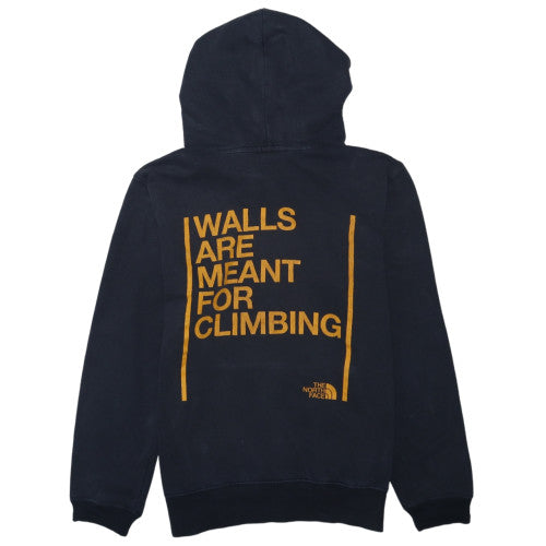 The North Face Unisex Black S Pullover Hoodie 'Walls Are Meant For Climbing'