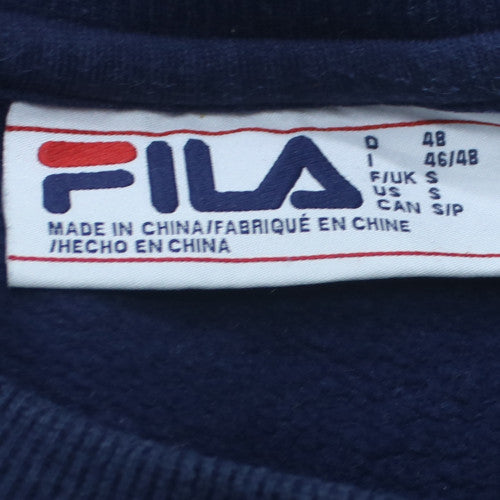 FILA Men's Blue Crew Neck Logo Sweatshirt Size S