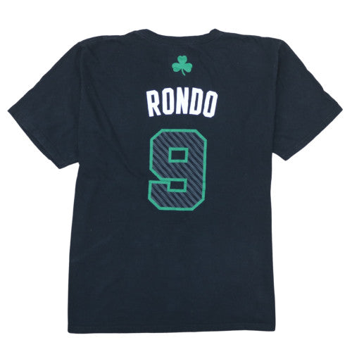 Adidas Men's Black Boston Celtics Rondo #9 Graphic T-Shirt XL