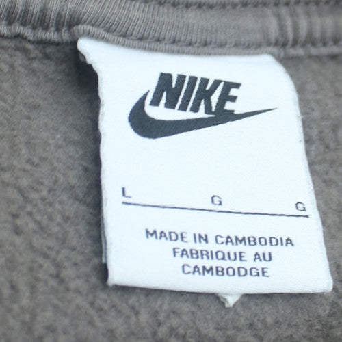 Nike Womens Grey Crew Neck Pullover Sweatshirt Size L
