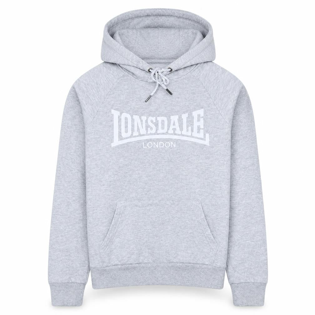 Lonsdale London Women's Grey Pullover Hoodie Size 6 Cotton Blend