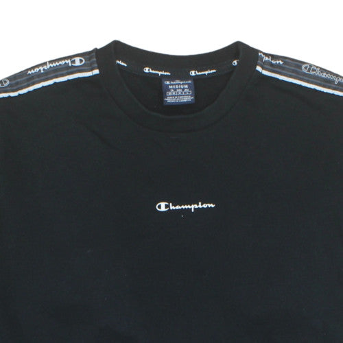 Champion Men’s Black Logo Crew Neck Pullover Sweatshirt Medium