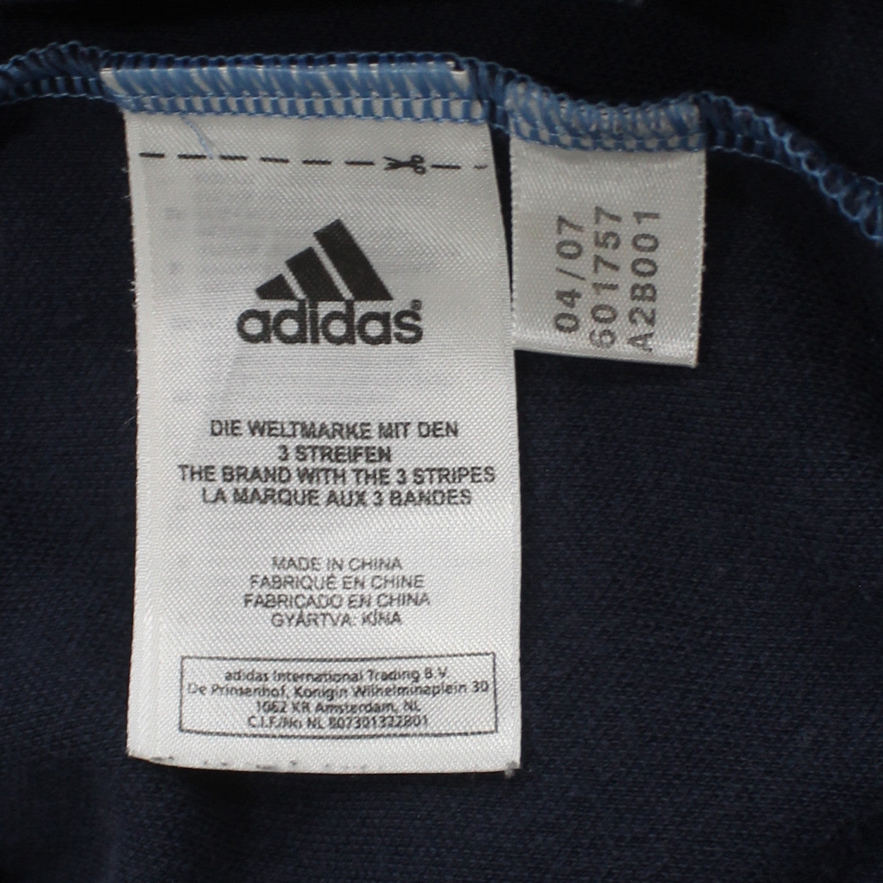 Adidas Men’s Blue XL Full Zip Sweatshirt Jacket