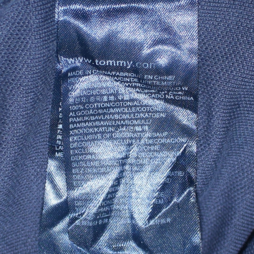 Tommy Hilfiger Men's Blue Long Sleeve Cotton Polo Shirt L Regular Fit