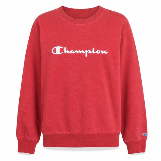 Champion Men's Red Crew Neck Pullover Sweatshirt M