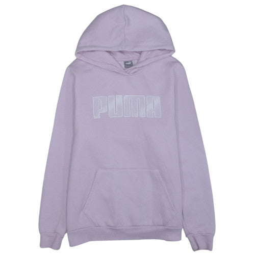 Puma Womens Lilac Hoodie XL Pullover Cotton Blend Logo Casual