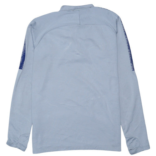 Nike Men's Grey Chelsea Football 1/4 Zip Dri-FIT Training Top Size S