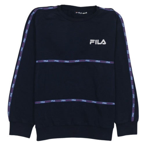 FILA Men's Blue Crew Neck Logo Sweatshirt Size L Pullover