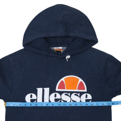 Ellesse Men Blue Pullover Hoodie S Fleece Logo Sportswear