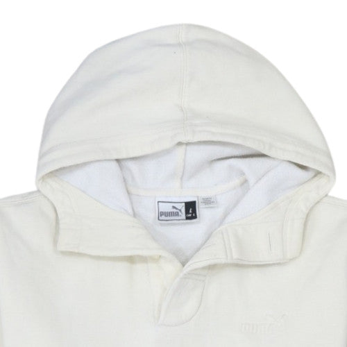 Puma Men's Ivory Pullover Hoodie Size L Fleece Sportswear