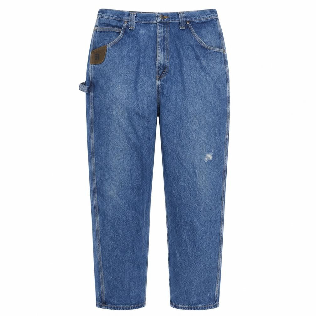 Wrangler Riggs Workwear Blue Men's 38x32 Straight Fit Denim Jeans