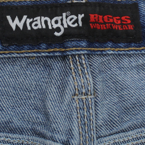 Wrangler Riggs Workwear Blue Men's 38x32 Straight Fit Denim Jeans