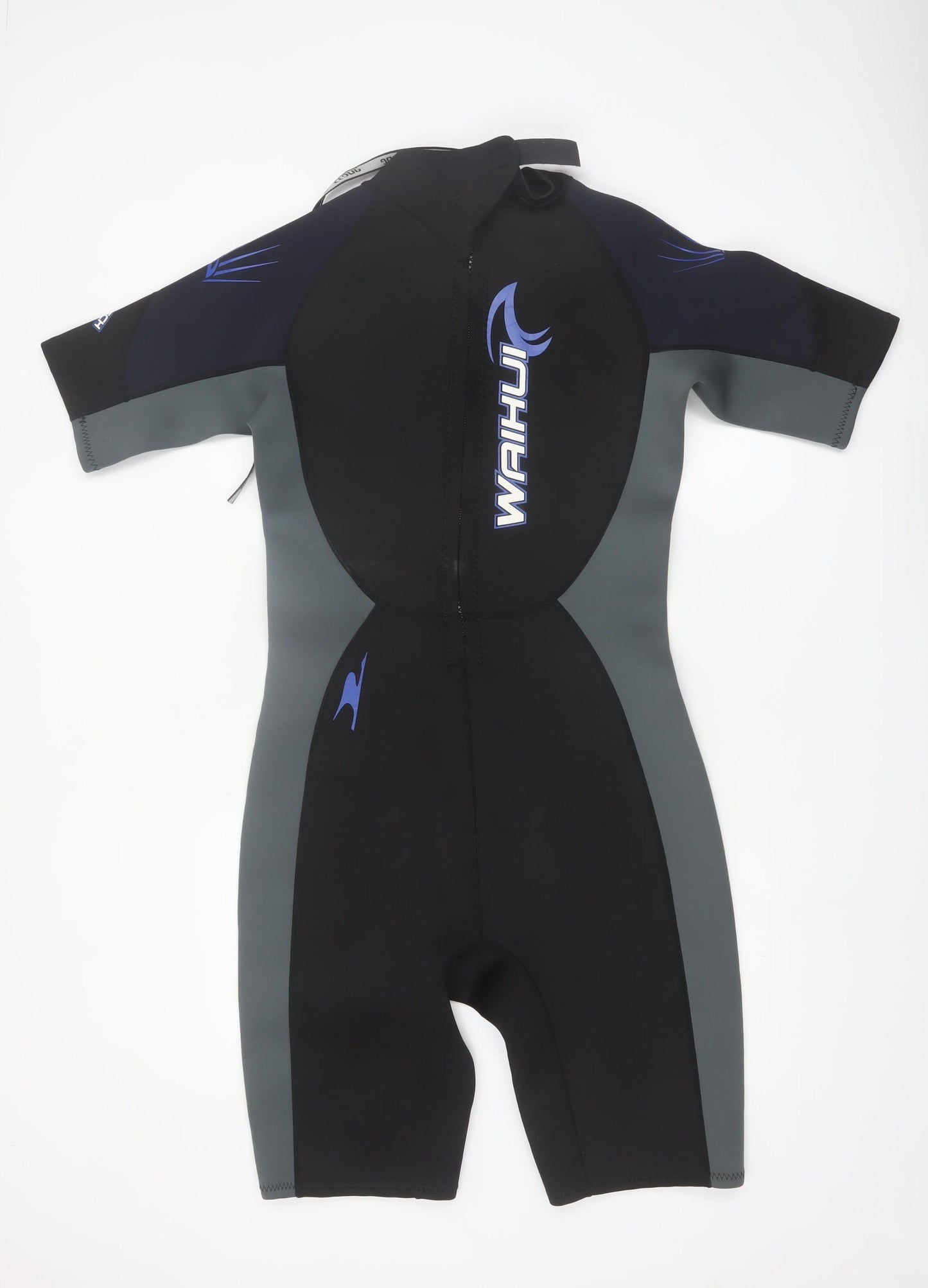 Waihui Men's Black & Grey Short Sleeve Wetsuit Large Neoprene