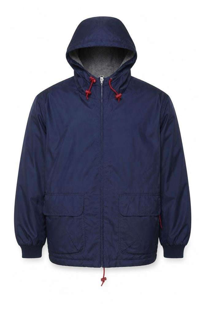Grenadier Men's Blue Hooded Nylon Parka Jacket L