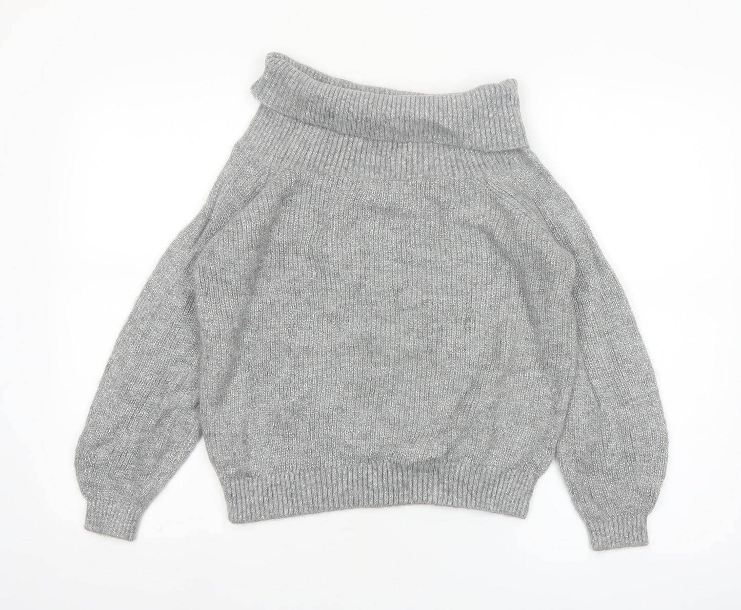 Next Women Grey L Roll Neck Knit Pullover Jumper