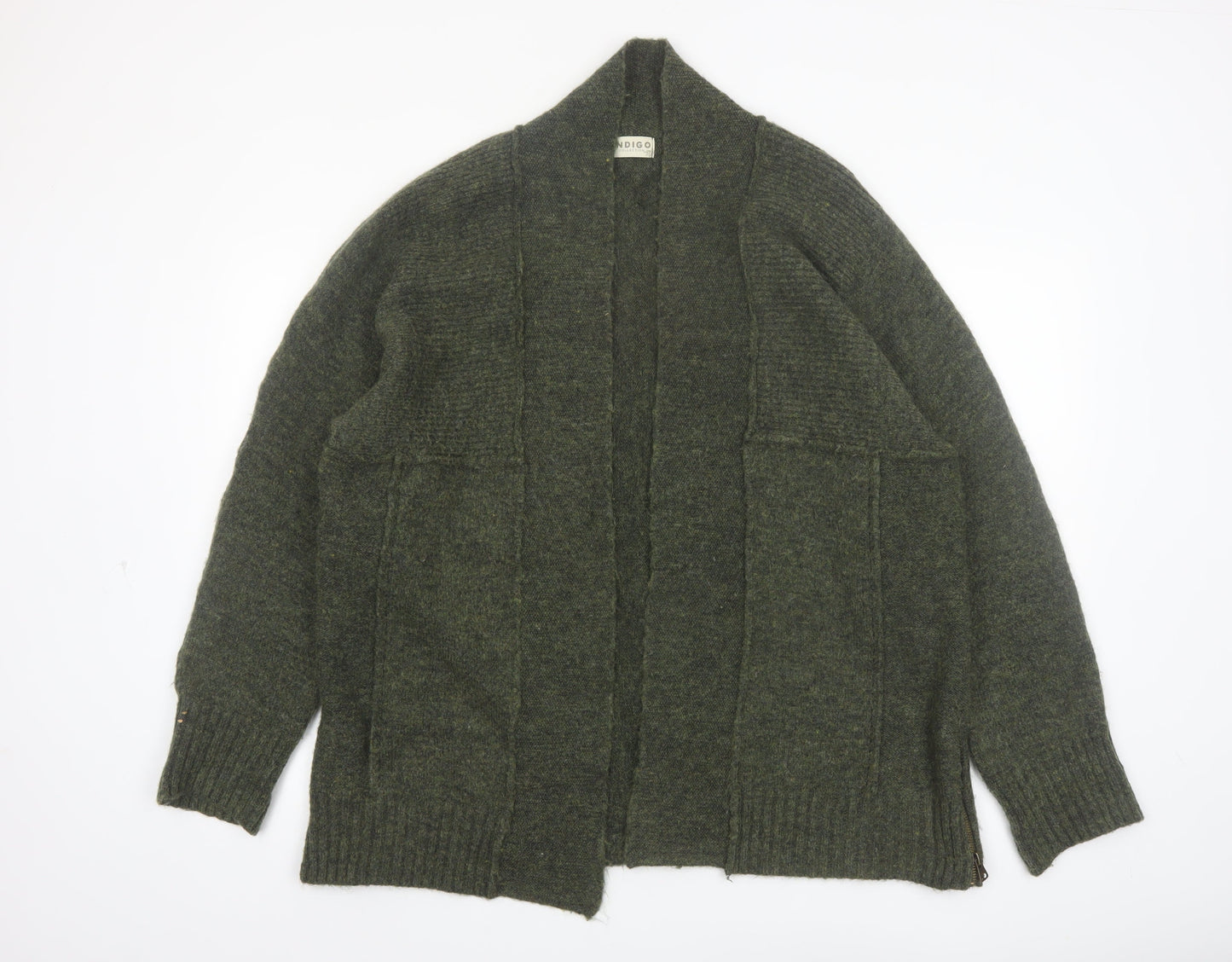 Marks and Spencer Womens Green Size L Chunky-Knit Cardigan