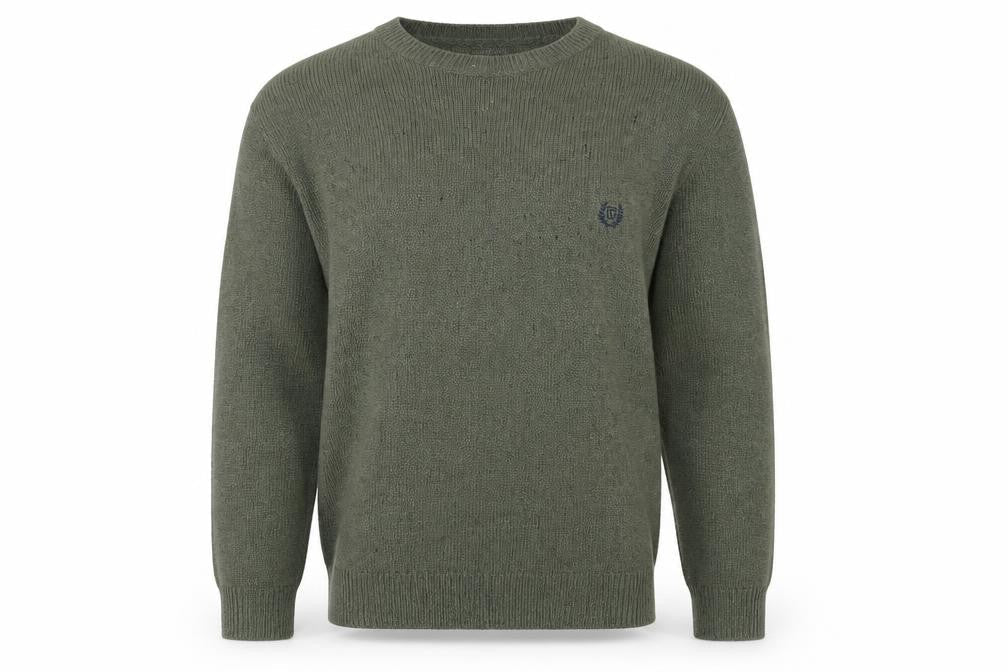 Chaps Men's Green XL Cotton Blend Crew Neck Pullover Jumper