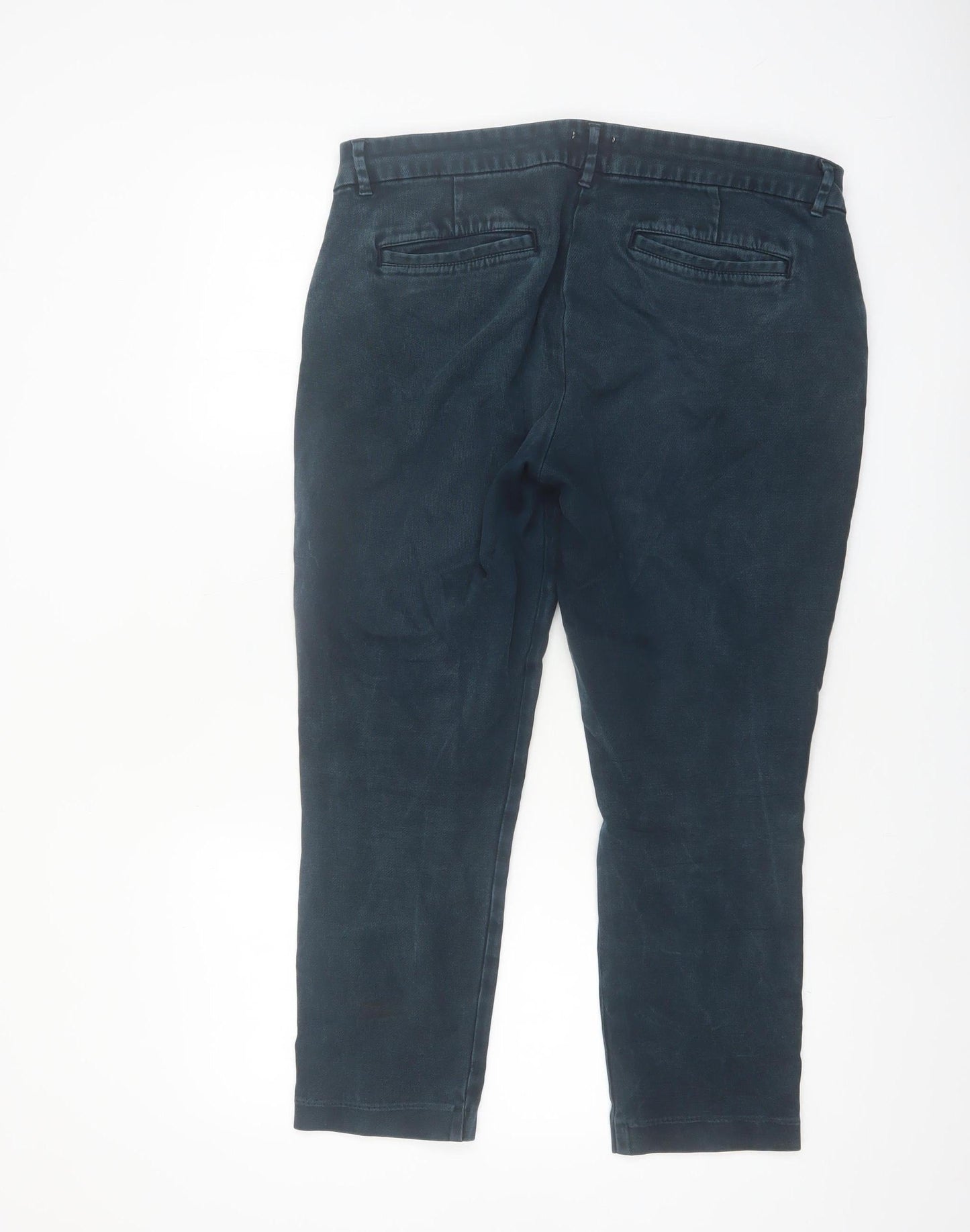 White Stuff Women's Blue Chino Trousers Size 14 Regular