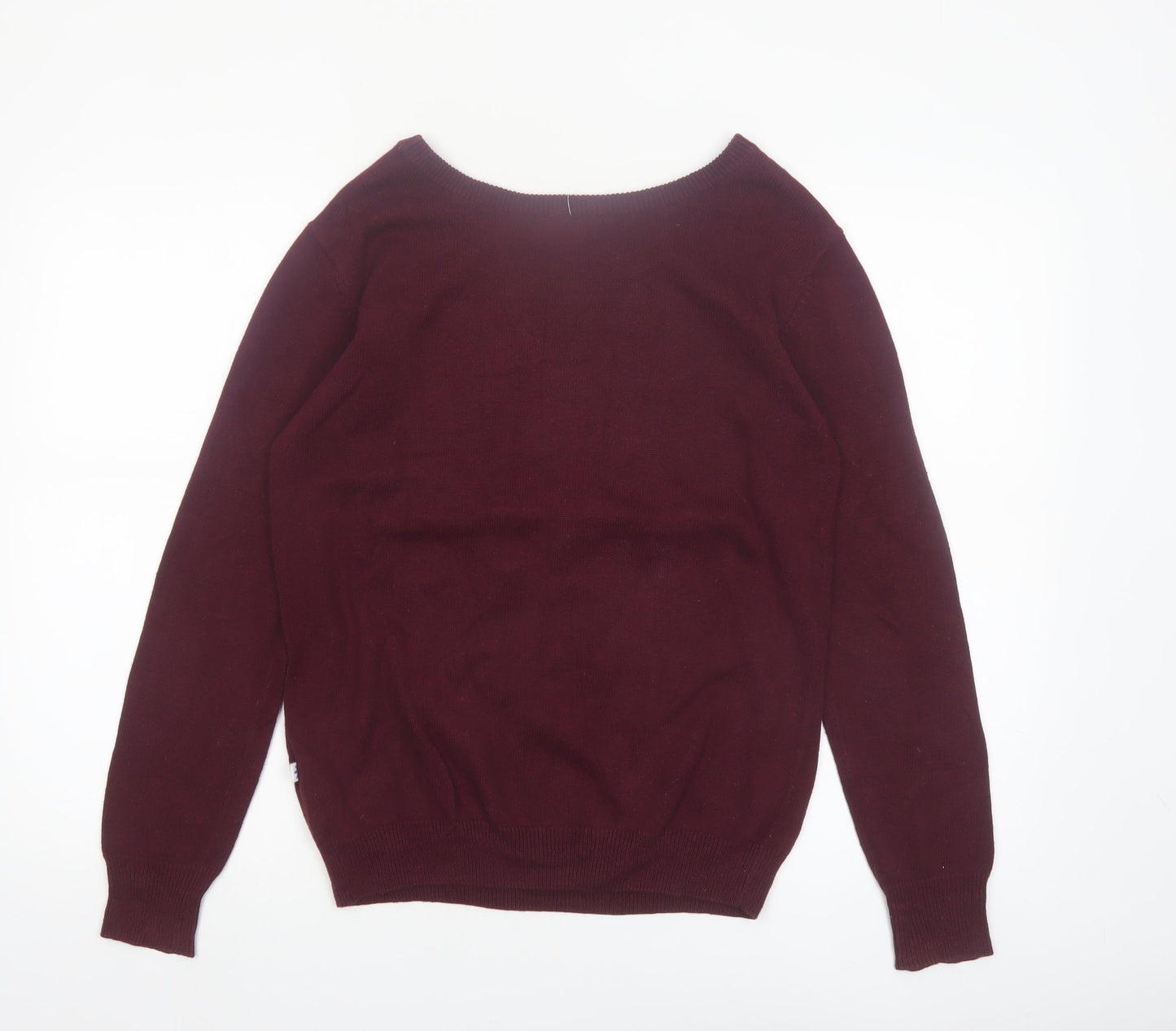 Adidas Women's Red Originals Crew Neck Cotton Pullover Jumper Size 10