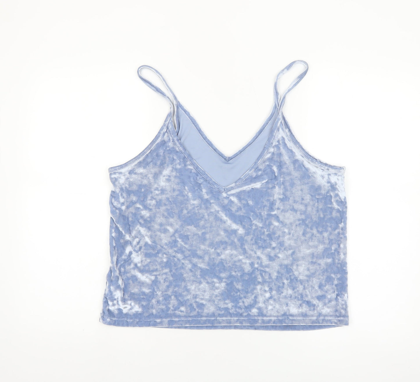 PINK Women’s Blue Velvet Camisole Tank Top L