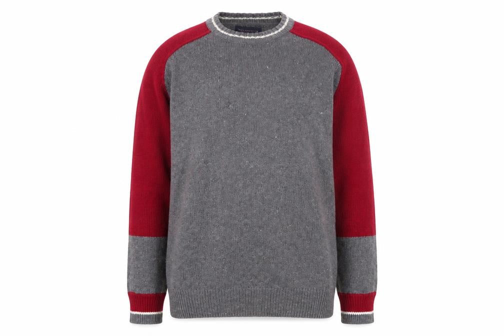 Roundtree & Yorke Men's Grey Pullover Jumper Size L Crew Neck Knit