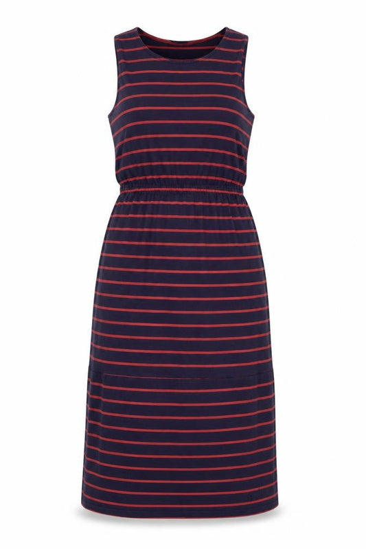 Joules Women Blue Striped Tank Dress Size 12 Cotton Blend