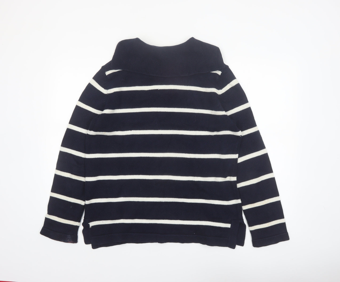 Ralph Lauren Women Blue Striped Cotton Petite Jumper S