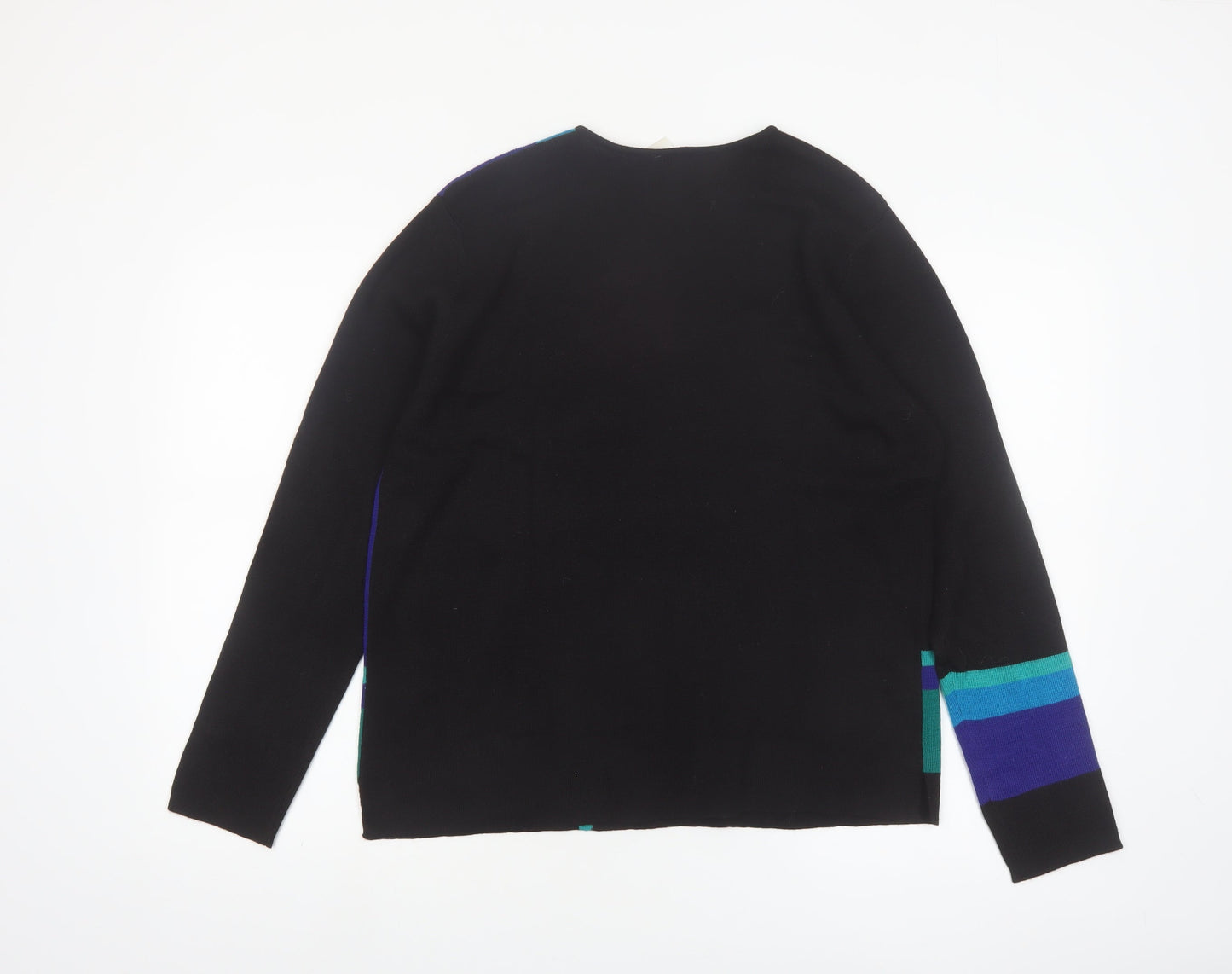 Koret Women’s Black Geometric Wool Blend Pullover Jumper M