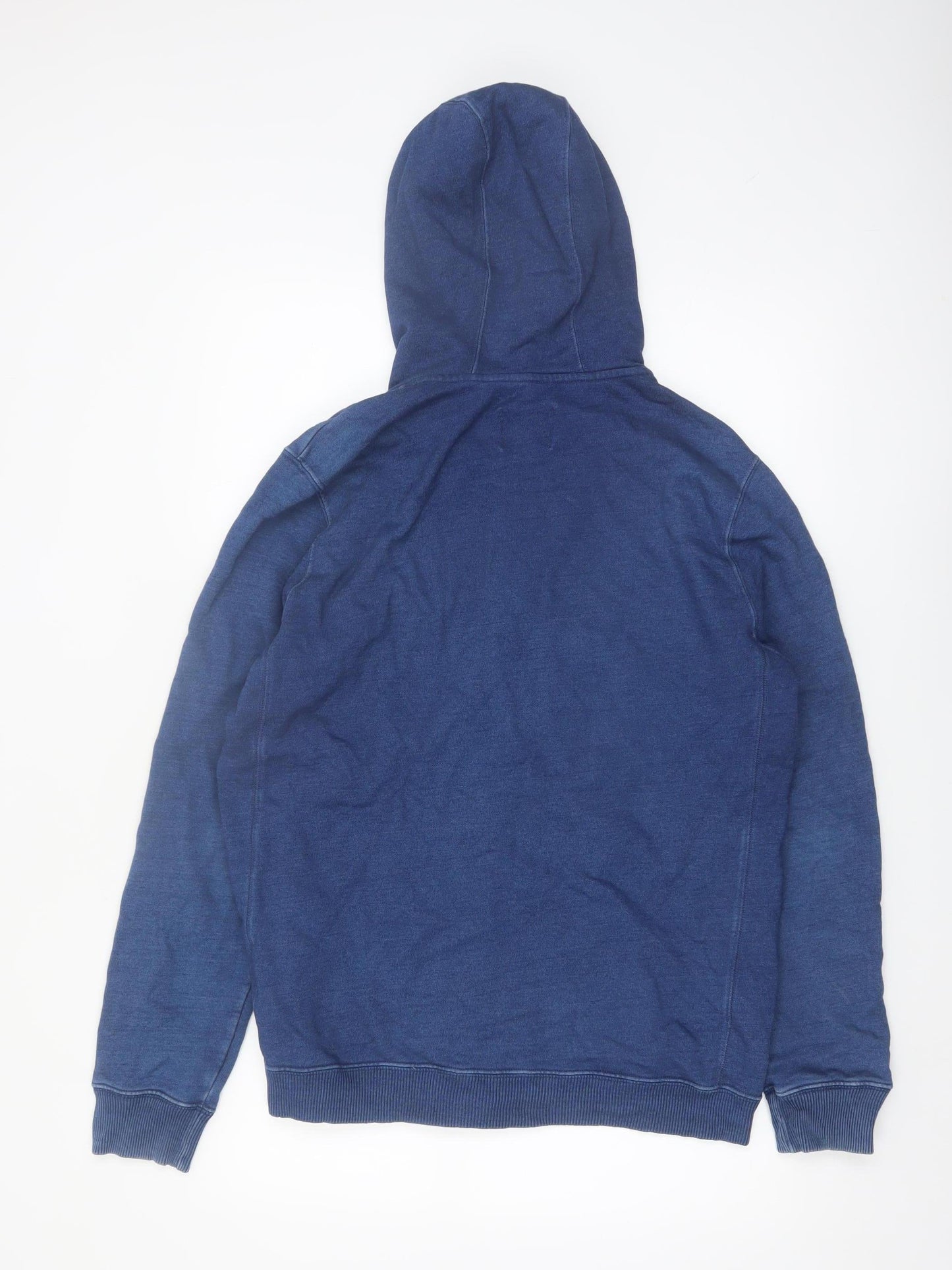 John Lewis & Co. Men Blue XL Full Zip Cotton Hoodie