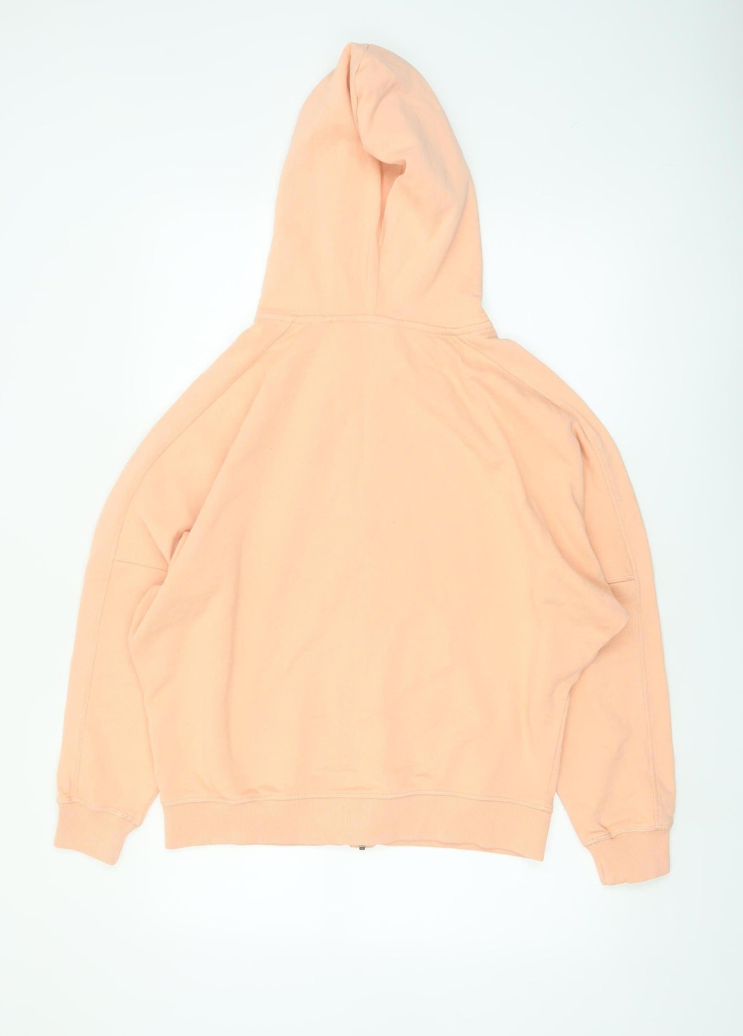 Next Women Peach Full Zip Hoodie Cotton M