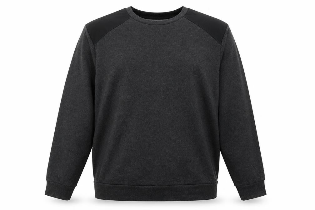 Easy Men’s Grey 2XL Pullover Sweatshirt Crew Neck Varsity Style