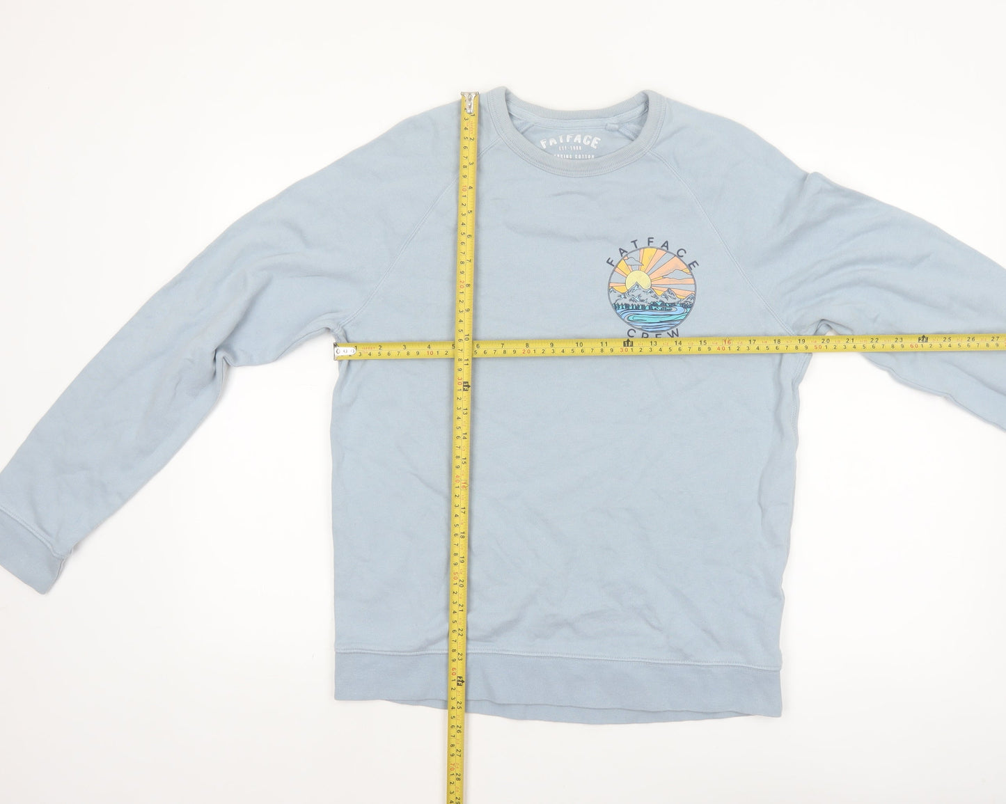 FatFace Women's Blue Cotton Crew Neck Pullover Sweatshirt XS