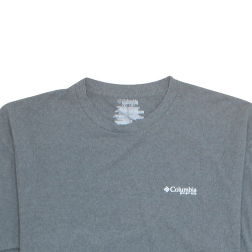 Columbia Mens Grey XL Graphic Skull Outdoor Cotton T-Shirt
