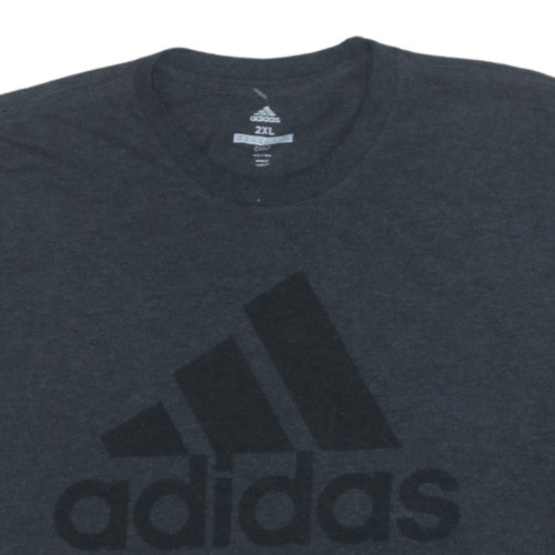 Adidas Men's Dark Grey 2XL Crew Neck Short Sleeve Graphic T-Shirt