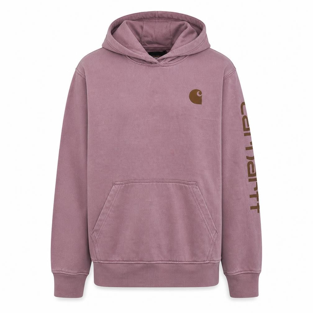 Carhartt Teens Pink Relaxed Fit Pullover Hoodie L Long Sleeve