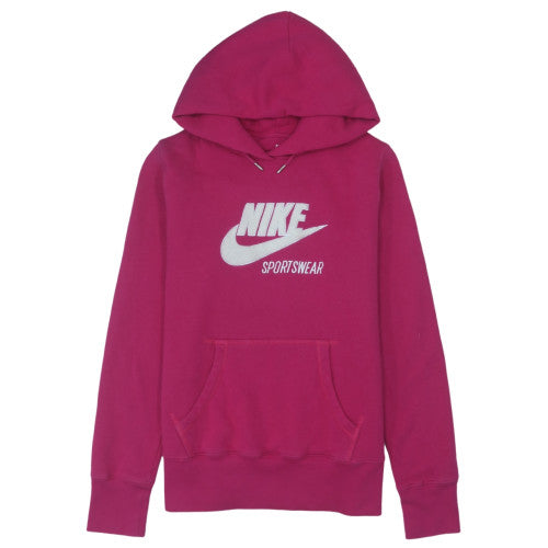 Nike Womens Pink Pullover Hoodie Sweatshirt Size L Fleece Sportswear