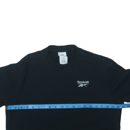 Reebok Men's Black Crew Neck Pullover Sweatshirt M Casual Sportswear